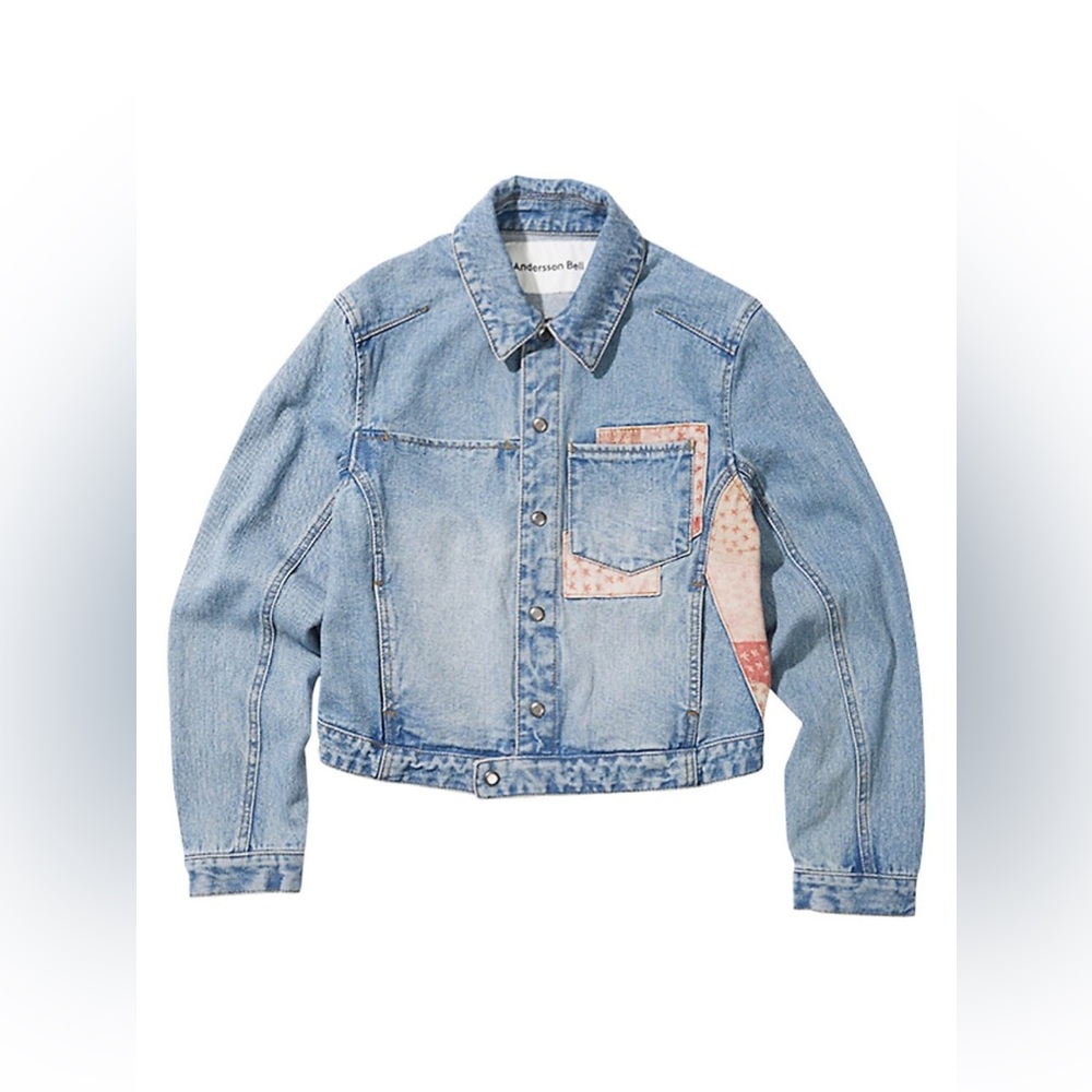 Andersson Bell Patchwork Drop-Shoulder Denim Jack… - image 5